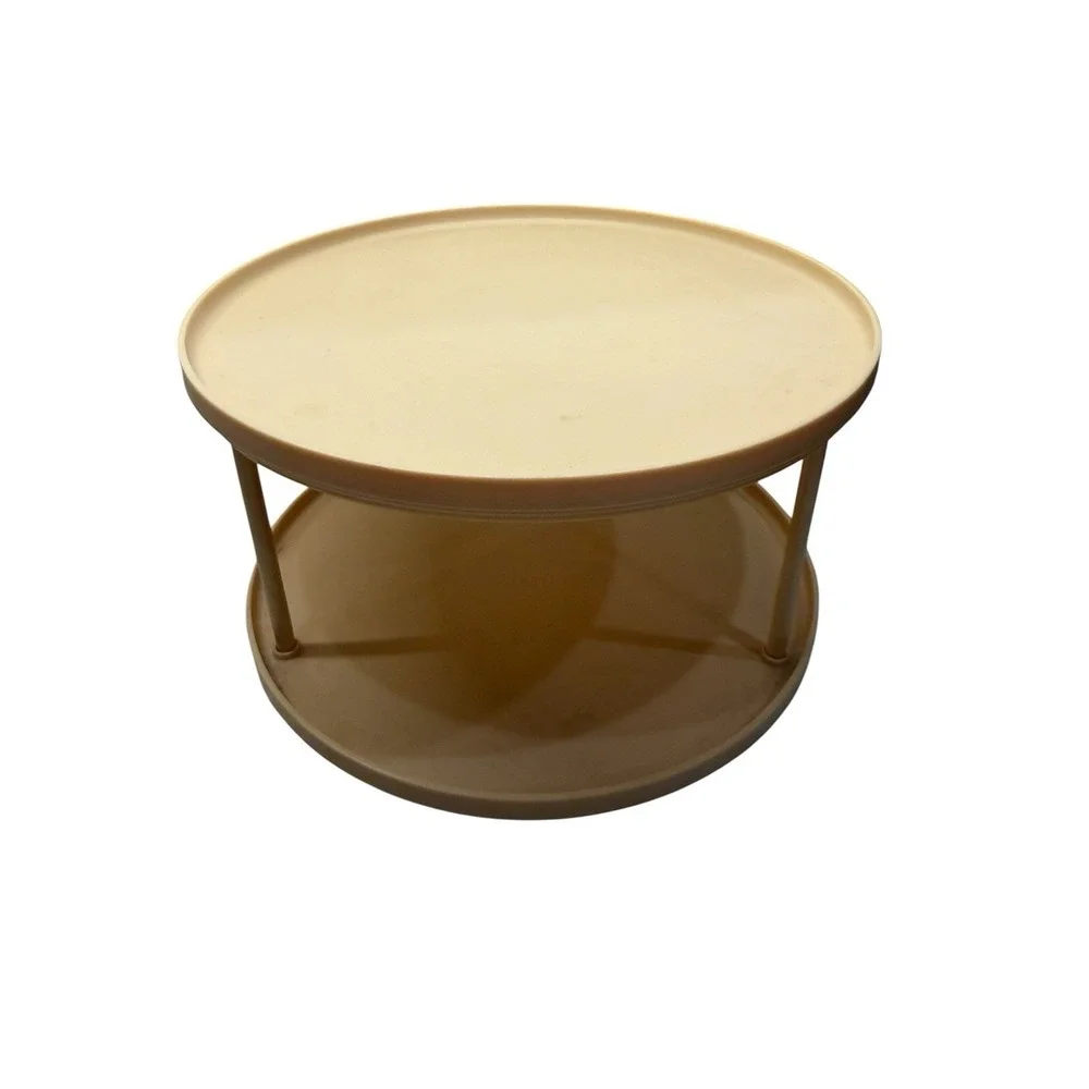 Vtg‎ Rubbermaid Lazy Susan 2 Tier Round Turntable 70s Spice Yellow Gold 2709